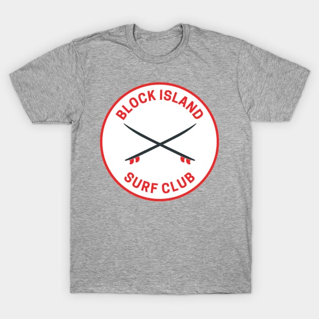 Vintage Block Island Rhode Island Surf Club T-Shirt by fearcity